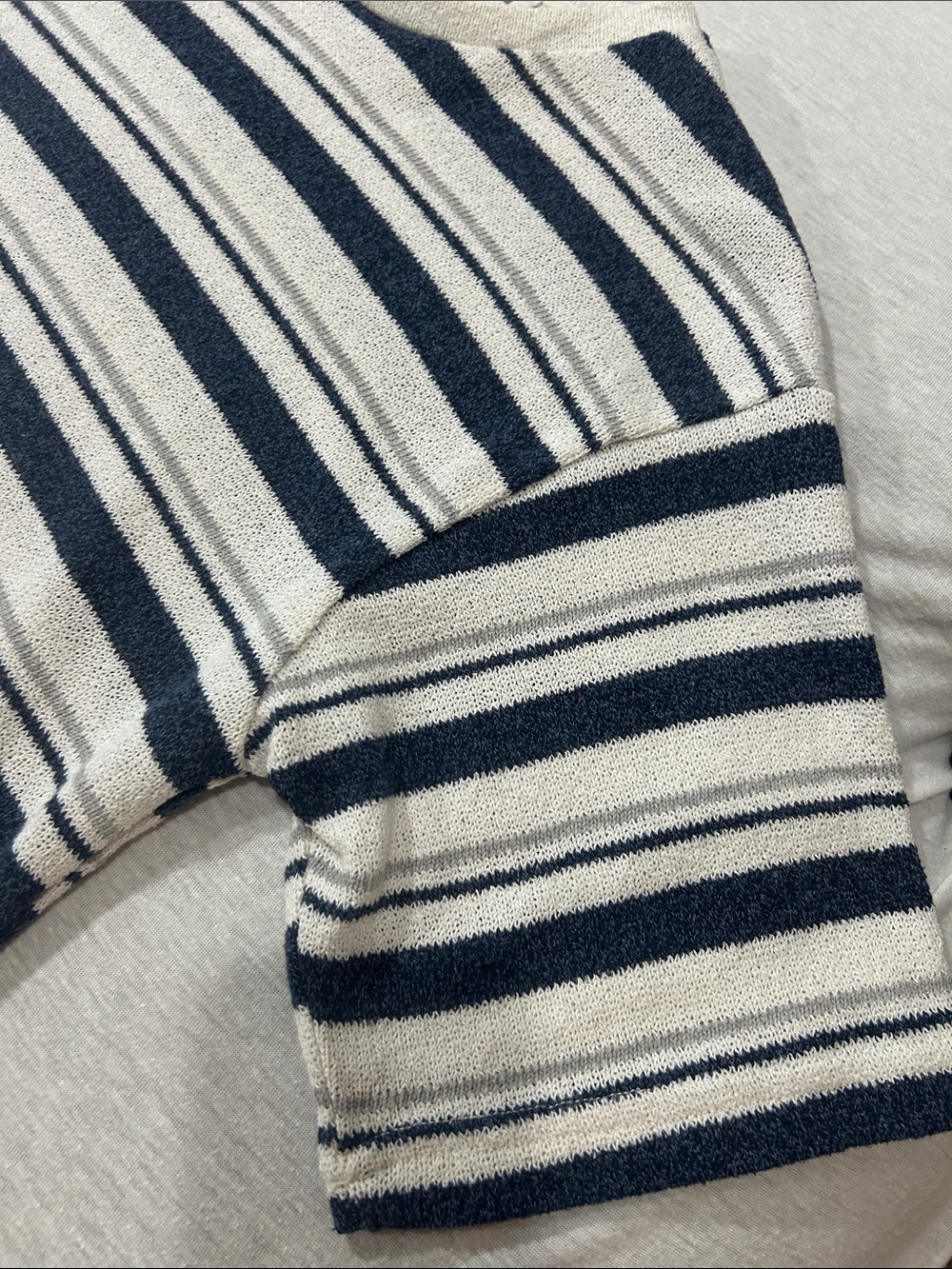 Zara Girls Short Sleeve Stripe Tee - Navy and White size 11/12 - Picture 6 of 7